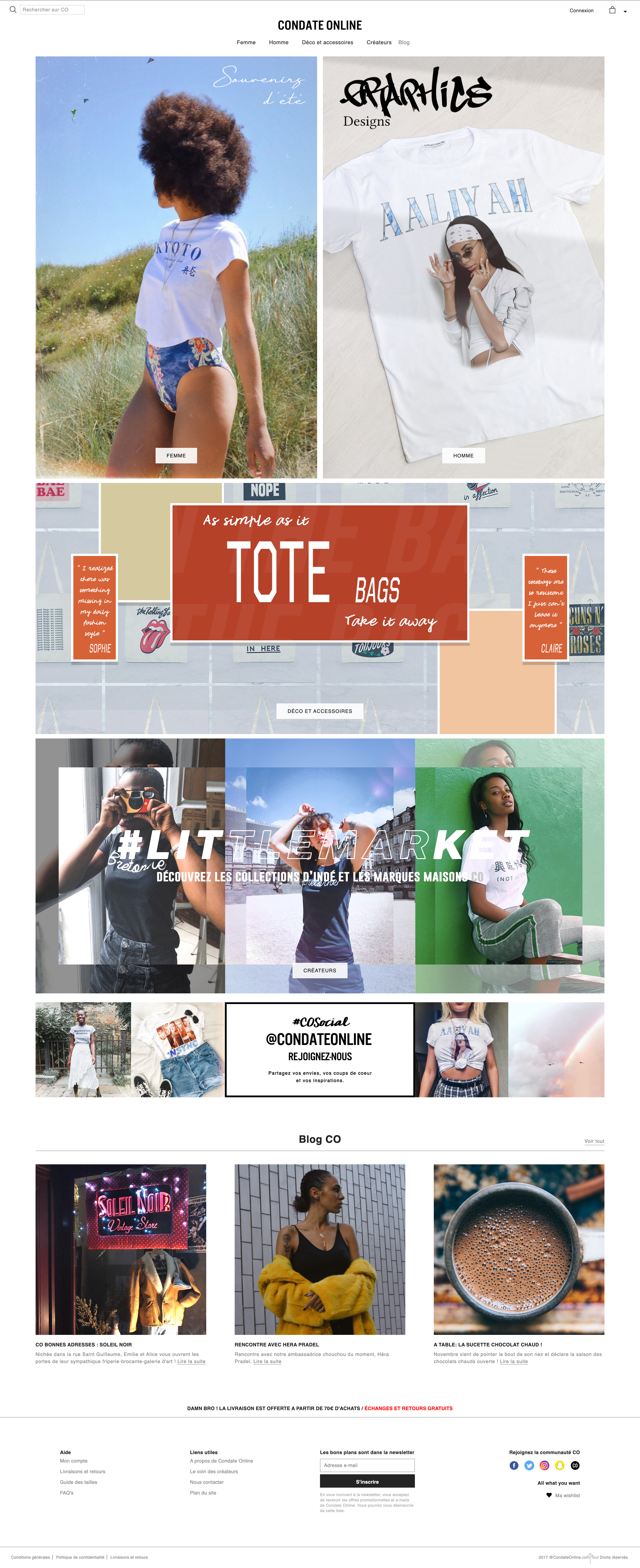 Condate Online website example