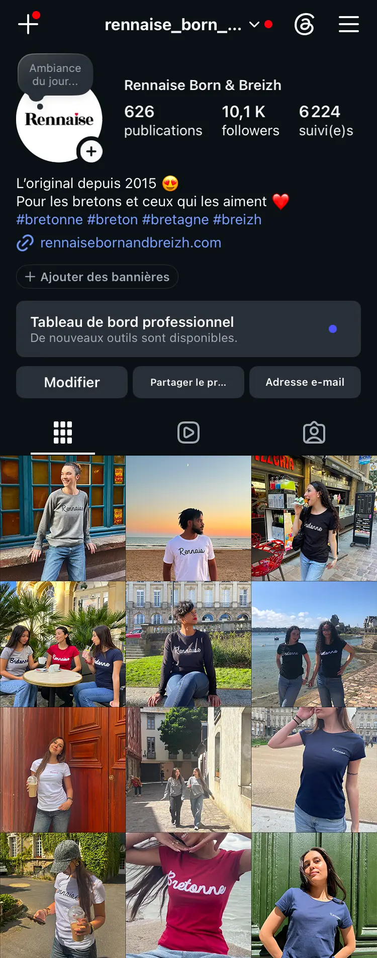 Rennaise Born & Breizh Instagram account